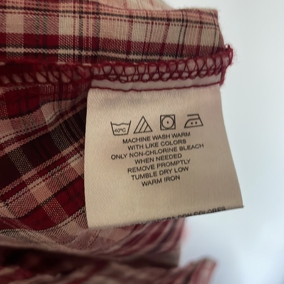Wrancher by Wrangler Plaid Red and White Long Sleeve Button Up Size Medi… - Picture 7 of 7